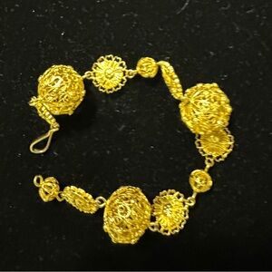 Gold Bracelet- Antique Spanish Filigree- Collectible